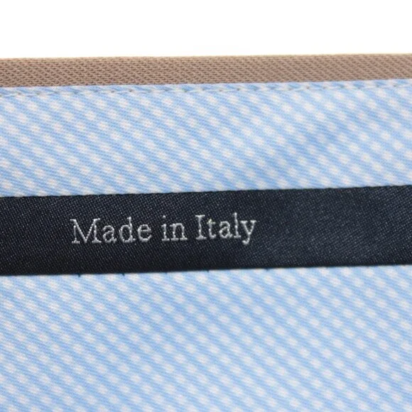 Zanella NWT Dress Pants Size 35 US Pn12 In Solid Beige Wool Blend